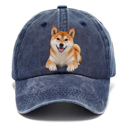 Shiba Inu Lying Down Top Breeds Classic Cap – Twilight Navy
