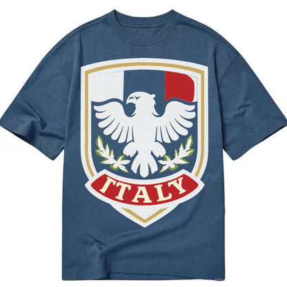 Italy Tricolor Logo Classic T-shirt – Twilight Navy