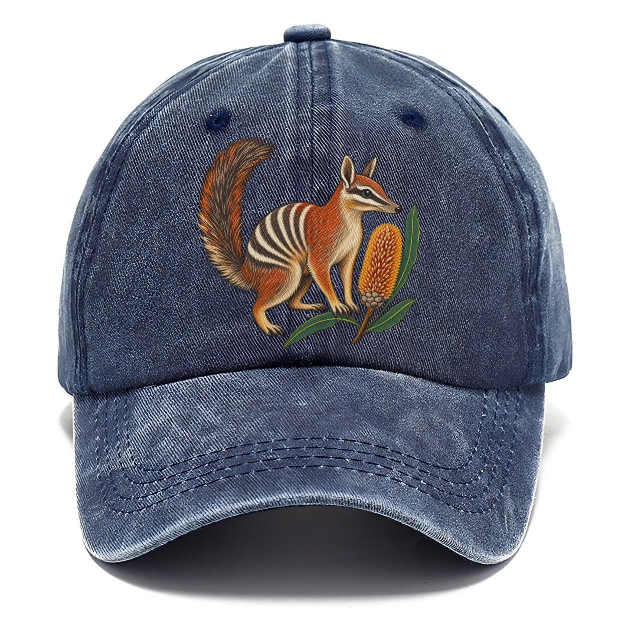 Numbat And Banksia Cones Australia Cultural Icons Classic Cap – Twilight Navy