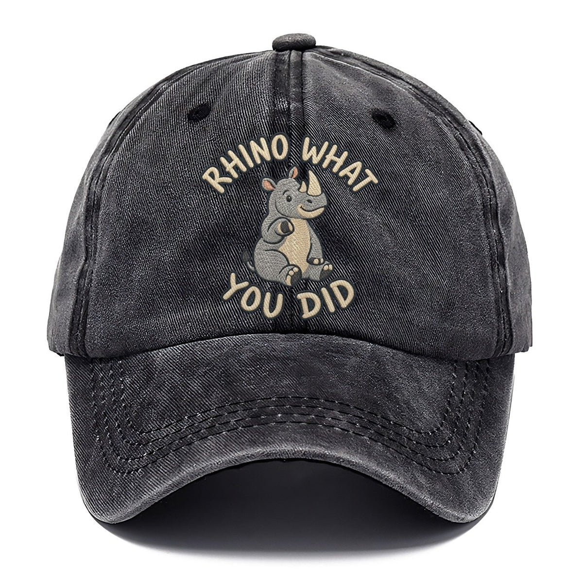 Rhino Animal Puns Classic Cap – Graphite