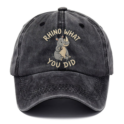 Rhino Animal Puns Classic Cap – Graphite