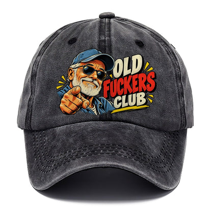 Old Fuckers Club Pointing Grandpa Classic Cap – Graphite