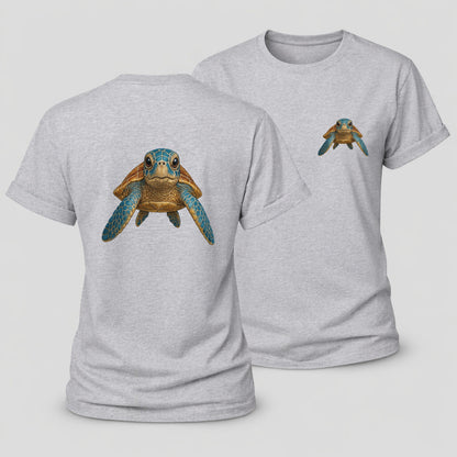 Sea Turtle Serenity Women's Cotton T-Shirt – Sport Grey