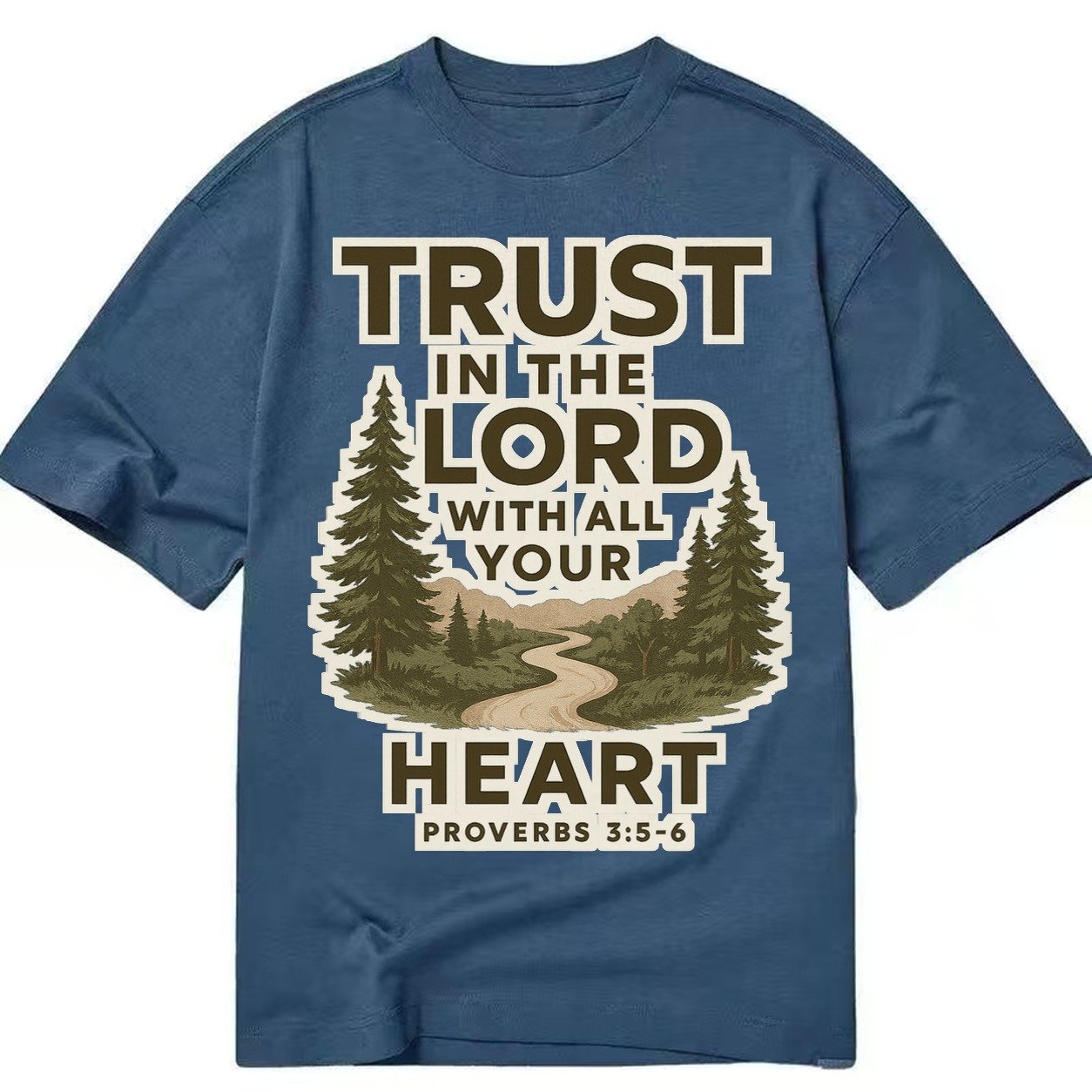 Proverbs 35 6 Path Classic T-shirt – Twilight Navy