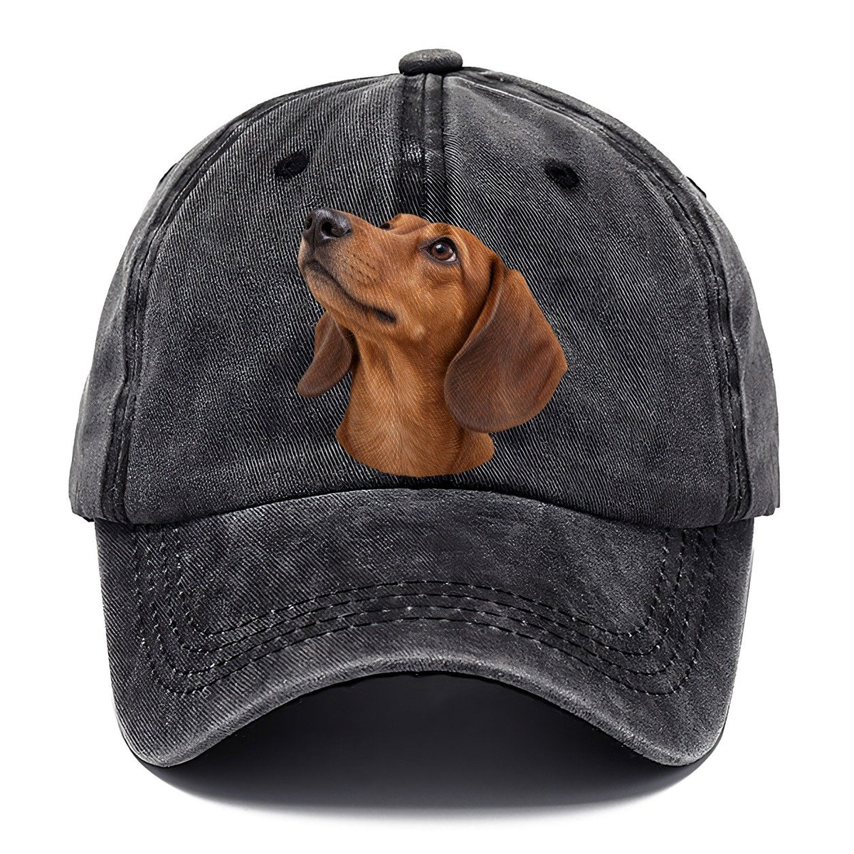 Dachshund Upturned Nose Character Club Classic Cap – Graphite
