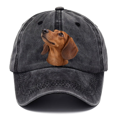 Dachshund Upturned Nose Character Club Classic Cap – Graphite
