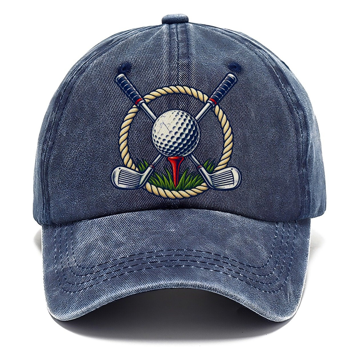 Crossed Clubs Crest Golf Life Classic Cap – Twilight Navy