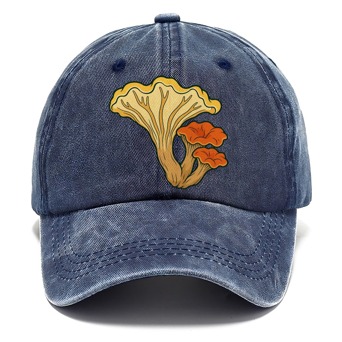 Chanterelle Cluster Foraging And Mycology Classic Cap – Twilight Navy