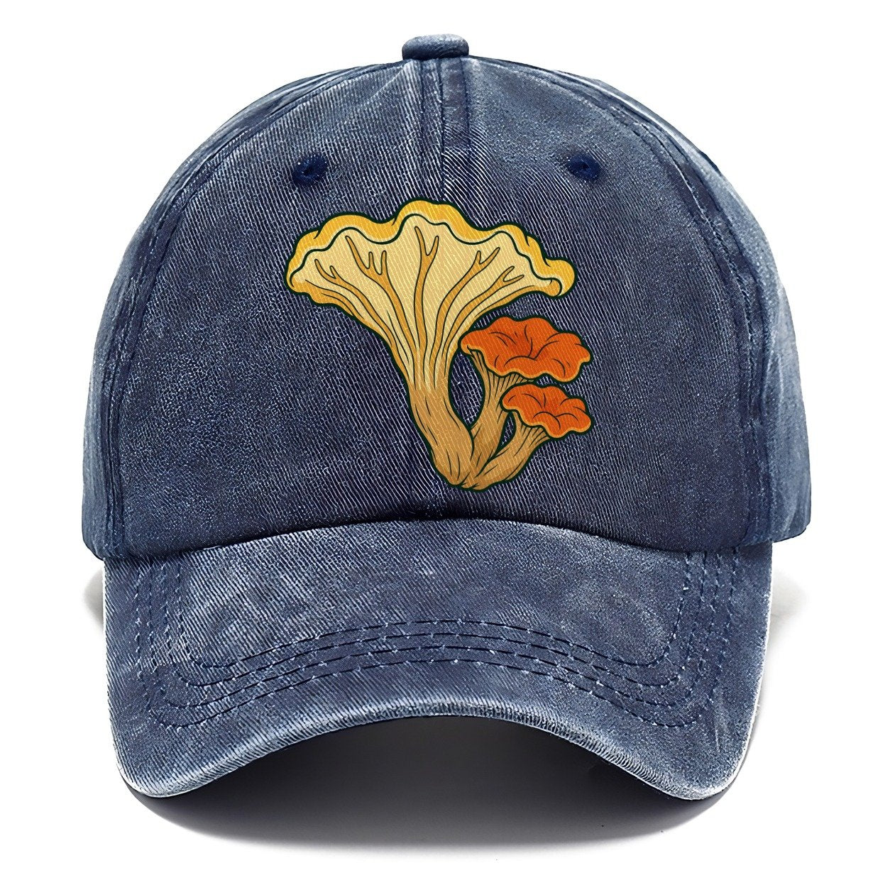 Chanterelle Cluster Foraging And Mycology Classic Cap – Twilight Navy