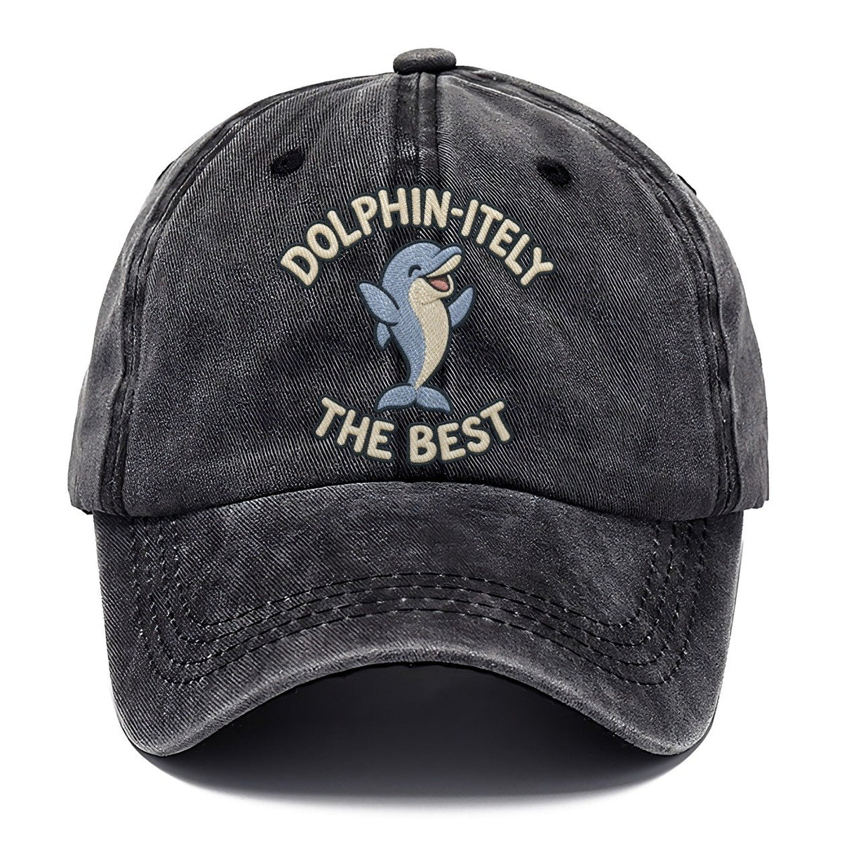 Dolphin Animal Puns Classic Cap – Graphite
