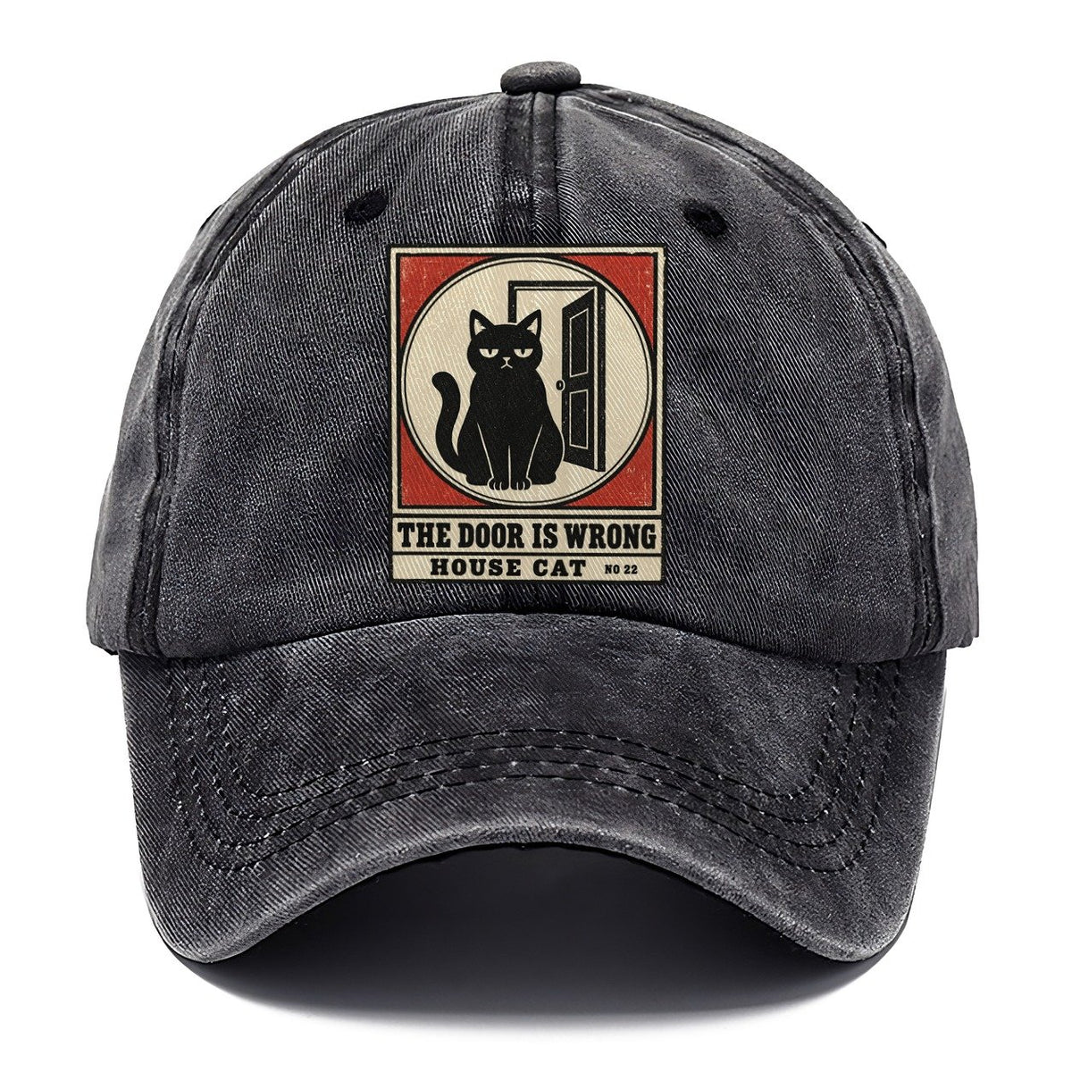 The Door Is Wrong Neko Says No Classic Cap – Graphite