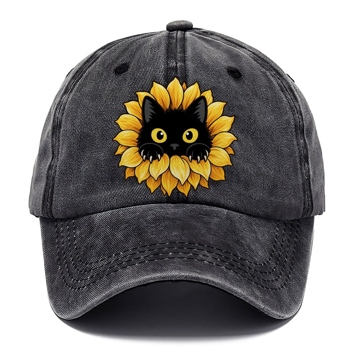 Black Cat Sunflower Fan Favorites Classic Cap – Graphite