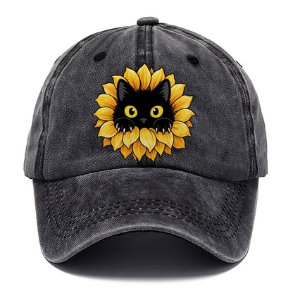 Black Cat Sunflower Fan Favorites Classic Cap – Graphite