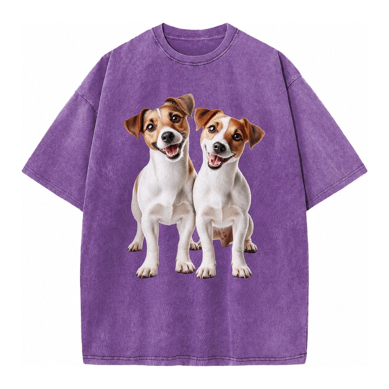 Two Jack Russels Vintage T-shirt – Purple