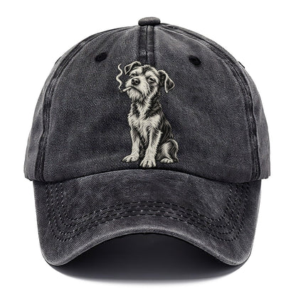 Smoking Terrier Dog Classic Cap – Graphite