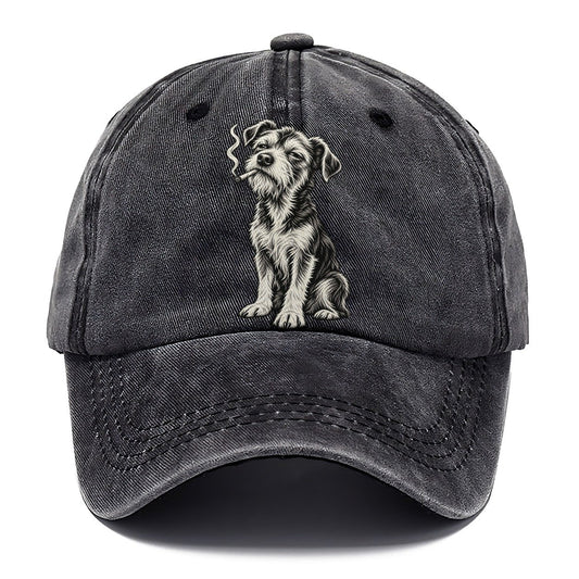 Smoking Terrier Dog Classic Cap – Graphite