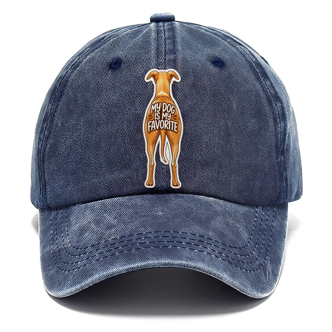 Fawn Whippet My Dog Favorite Classic Cap – Twilight Navy