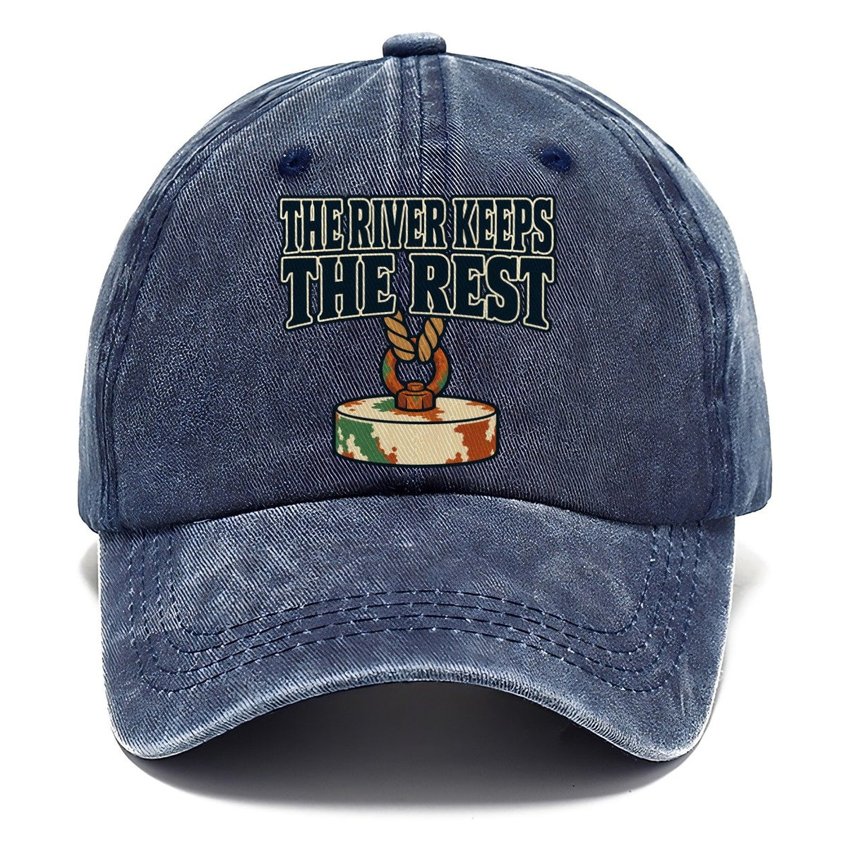 The River Keeps The Rest Treasure Hunting Classic Cap – Twilight Navy