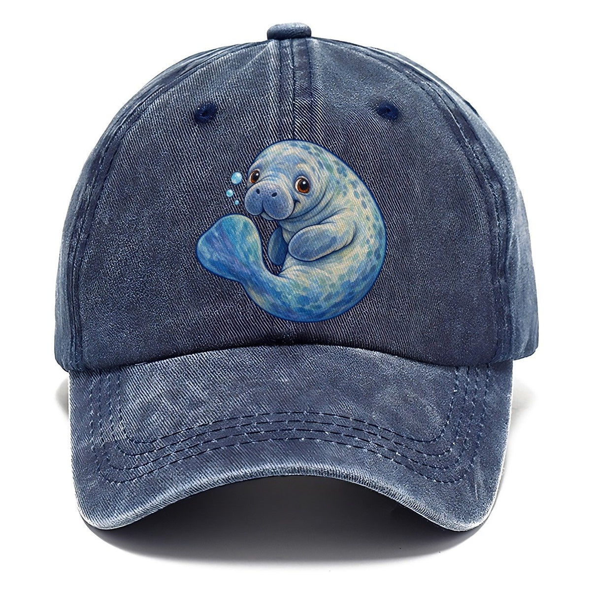 Manatee Curled Drift Sea Sprite Classic Cap – Twilight Navy