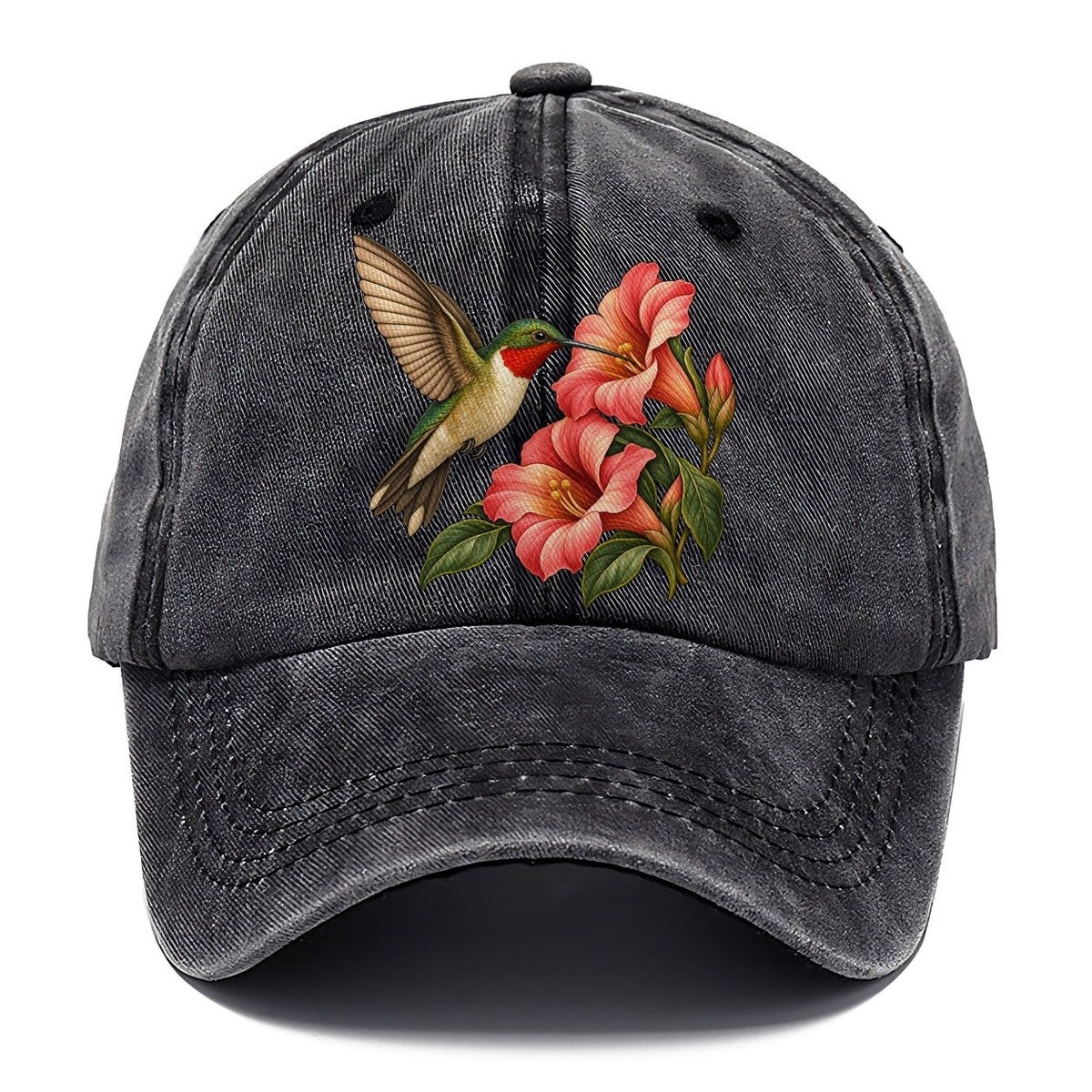 Ruby Throat Flower Arc Everyday Originals Classic Cap – Graphite