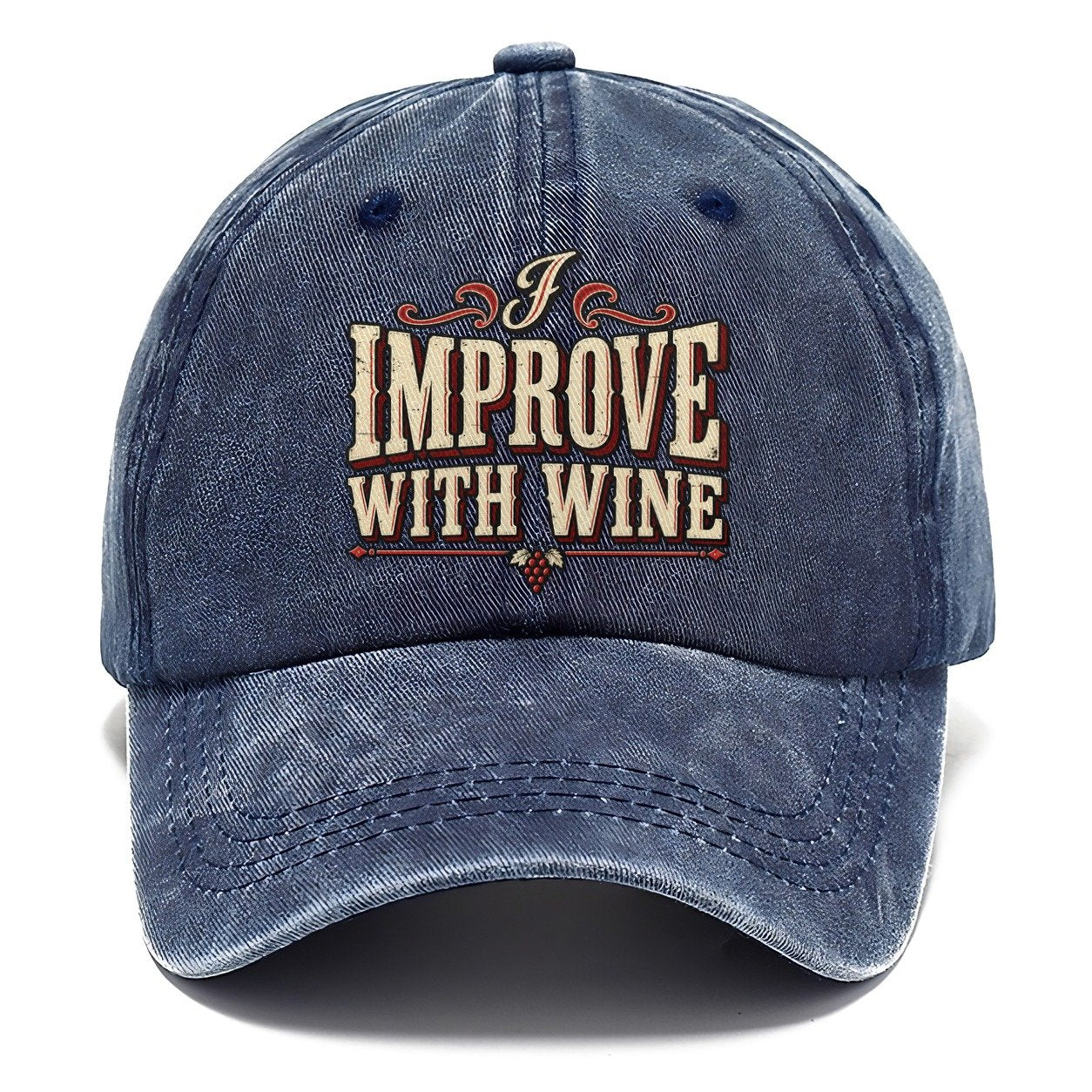 I Improve With Wine American Wit Classic Cap – Twilight Navy
