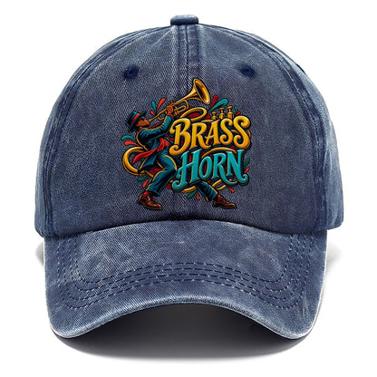 Brass Horn Wordmark Music Instruments Classic Cap – Twilight Navy