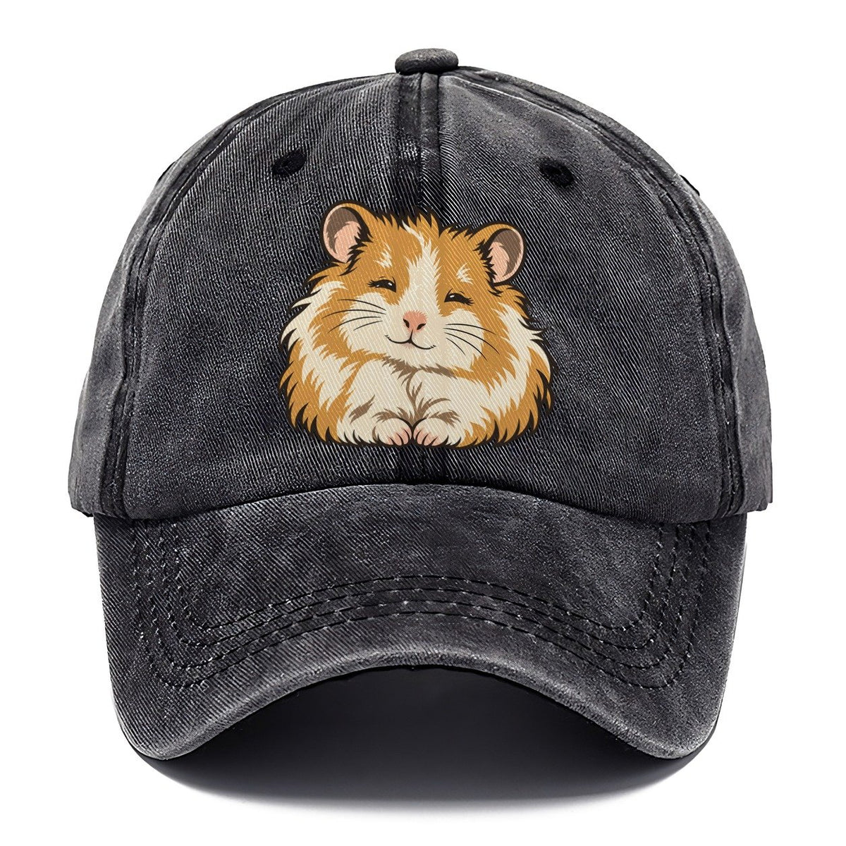 Syrian Hamster Sleepy Eyes Small Pet Logos Classic Cap – Graphite