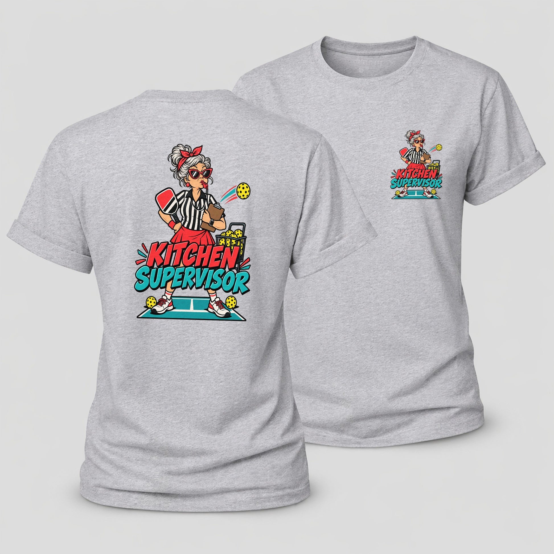Kitchen Supervisor Pickleball Life Women's Cotton T-Shirt – Sport Grey