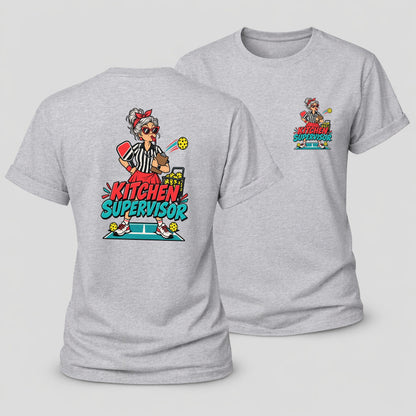 Kitchen Supervisor Pickleball Life Women's Cotton T-Shirt – Sport Grey