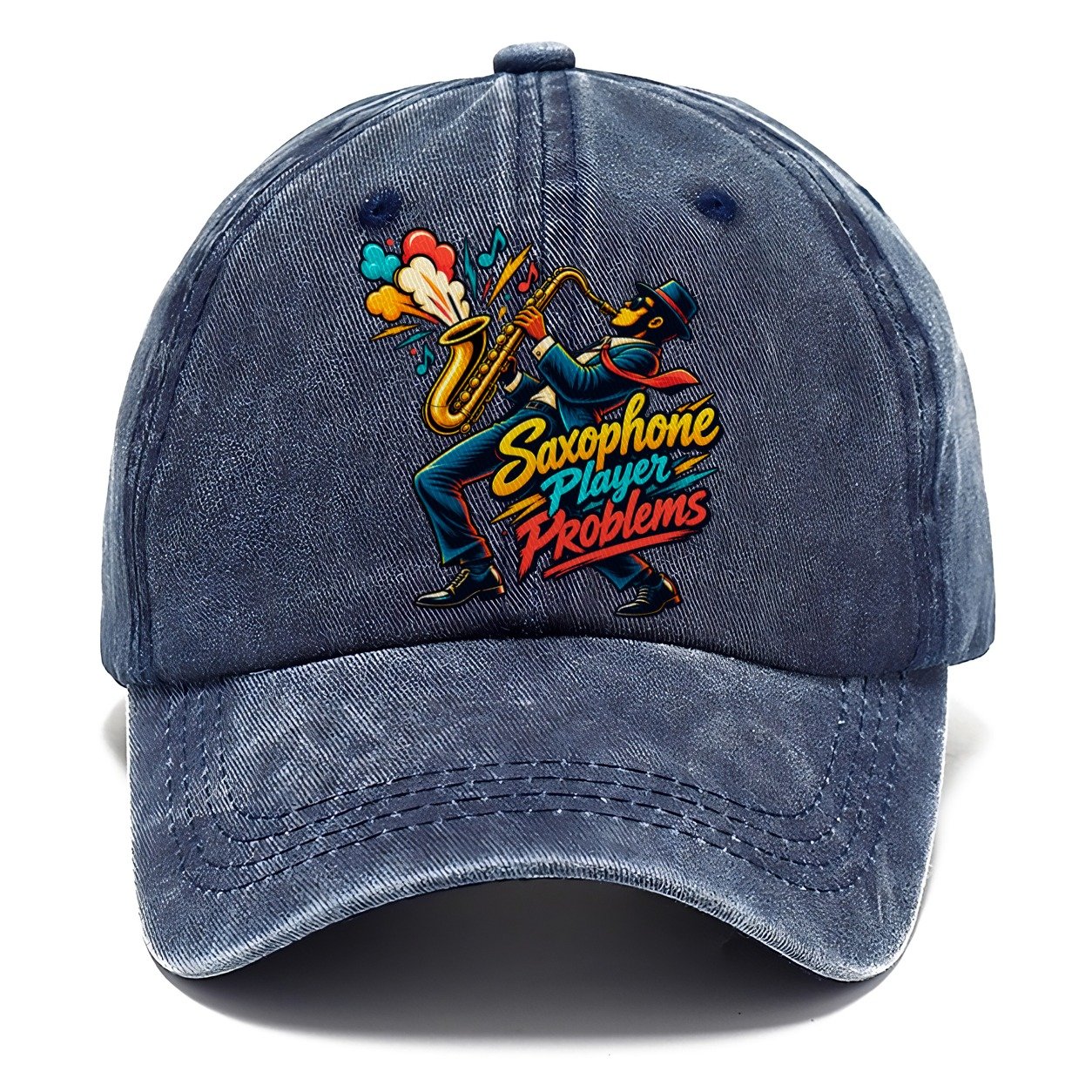 Saxophone Player Problems Music Instruments Classic Cap – Twilight Navy