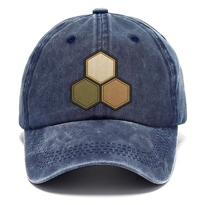 Three Hexagonal Tiles Clustered Board Games Classic Cap – Twilight Navy