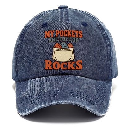 Overfilled Rock Pockets Rocks And Minerals Classic Cap – Twilight Navy