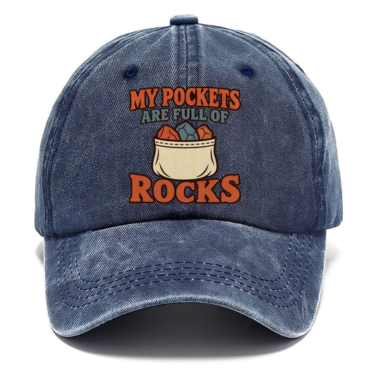 Overfilled Rock Pockets Rocks And Minerals Classic Cap – Twilight Navy