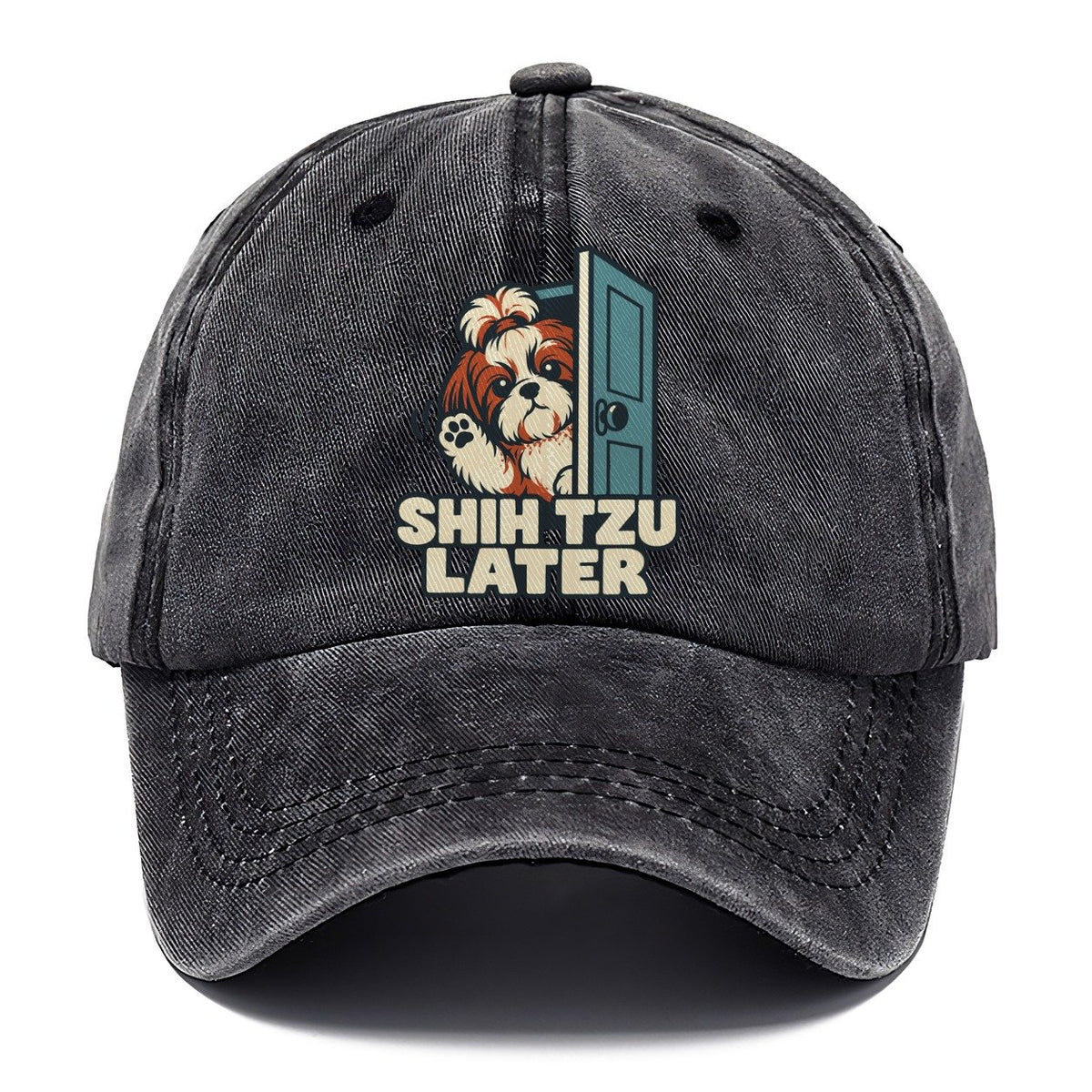 Shih Tzu Later Familiar Punchlines Classic Cap – Graphite