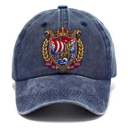 Norway Heraldic Crest Country Logos Classic Cap – Twilight Navy