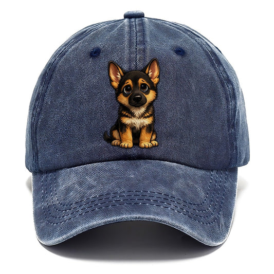 German Shepherd Sitting Sweetheart Classic Cap – Twilight Navy