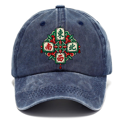 Four Winds Mahjong Game Night Classic Cap – Twilight Navy