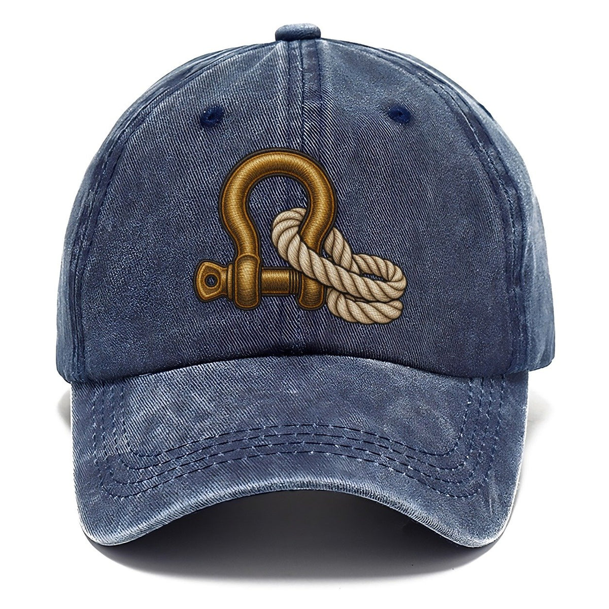 Bow Shackle And Coiled Rope Off Roading And Overlanding Classic Cap – Twilight Navy