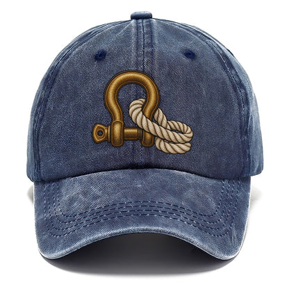 Bow Shackle And Coiled Rope Off Roading And Overlanding Classic Cap – Twilight Navy