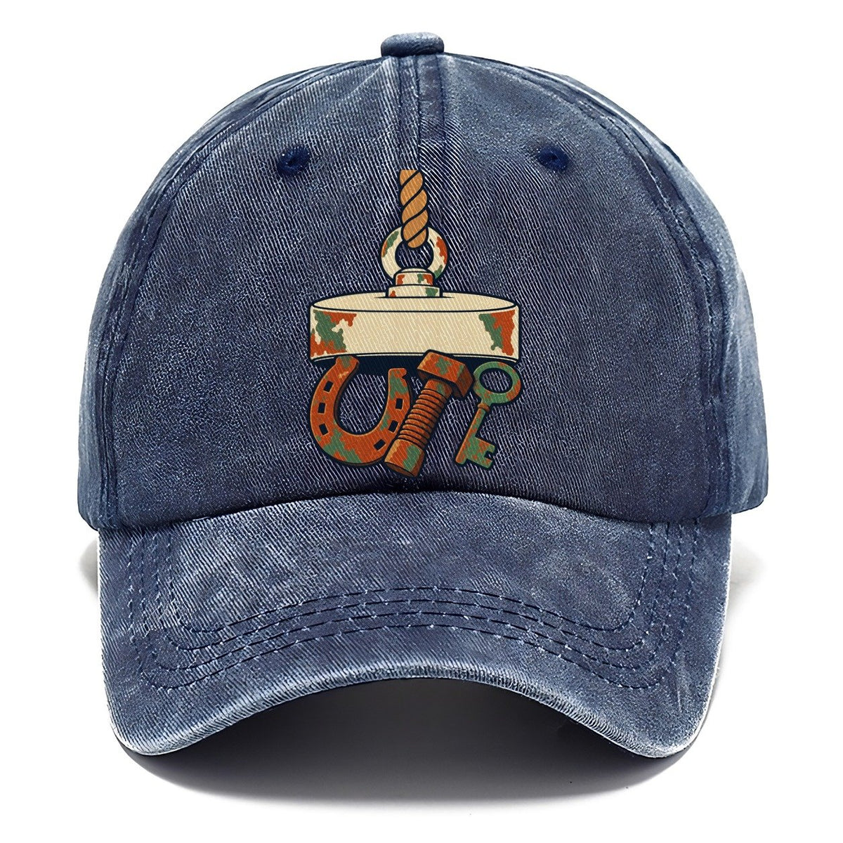 What The Rope Brought Up Treasure Hunting Classic Cap – Twilight Navy