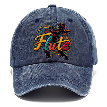 Flute Wordmark Music Instruments Classic Cap – Twilight Navy