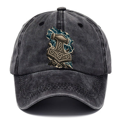 Mjolnir Hammer Celtic Knotwork Classic Cap – Graphite
