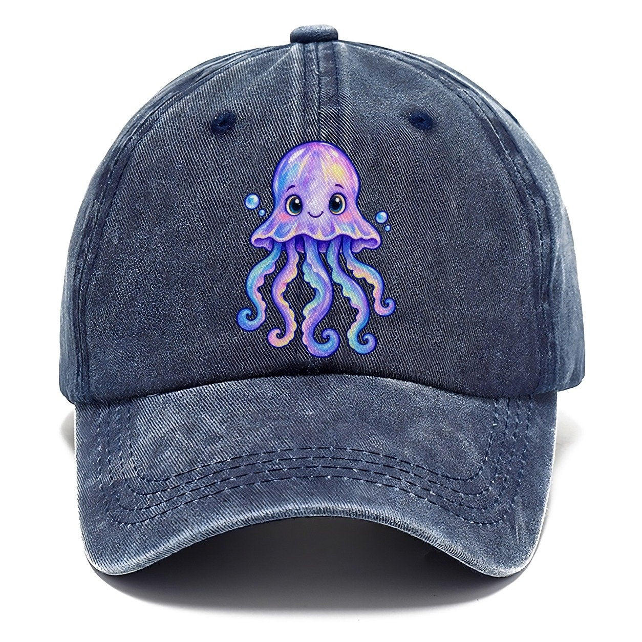 Jellyfish Front Glow Sea Sprite Classic Cap – Twilight Navy