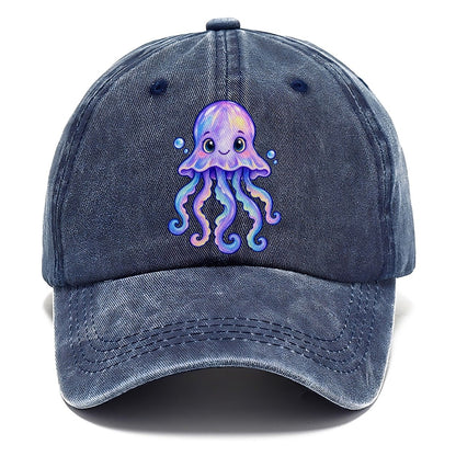 Jellyfish Front Glow Sea Sprite Classic Cap – Twilight Navy