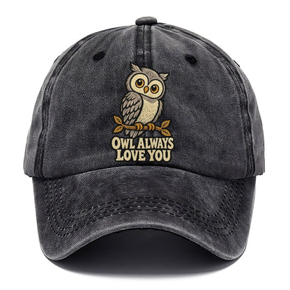 Woodcut Owl Animal Puns Classic Cap – Graphite