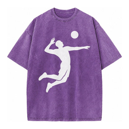 Volleyball Spike Vintage T-shirt – Purple