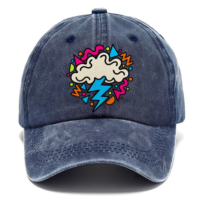 Squiggle Lightning Cloud Crazy Styles Classic Cap – Twilight Navy
