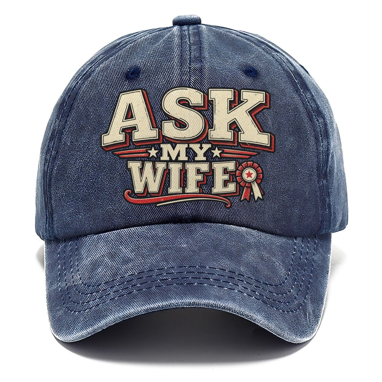 Ask My Wife American Wit Classic Cap – Twilight Navy