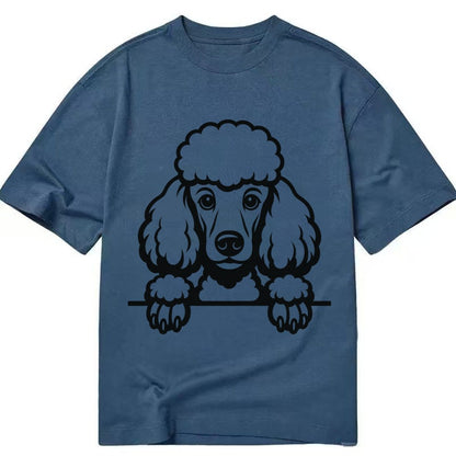 Standard Poodle Elaborate Grooming Pompoms On Paws Intellige Classic T-shirt – Twilight Navy
