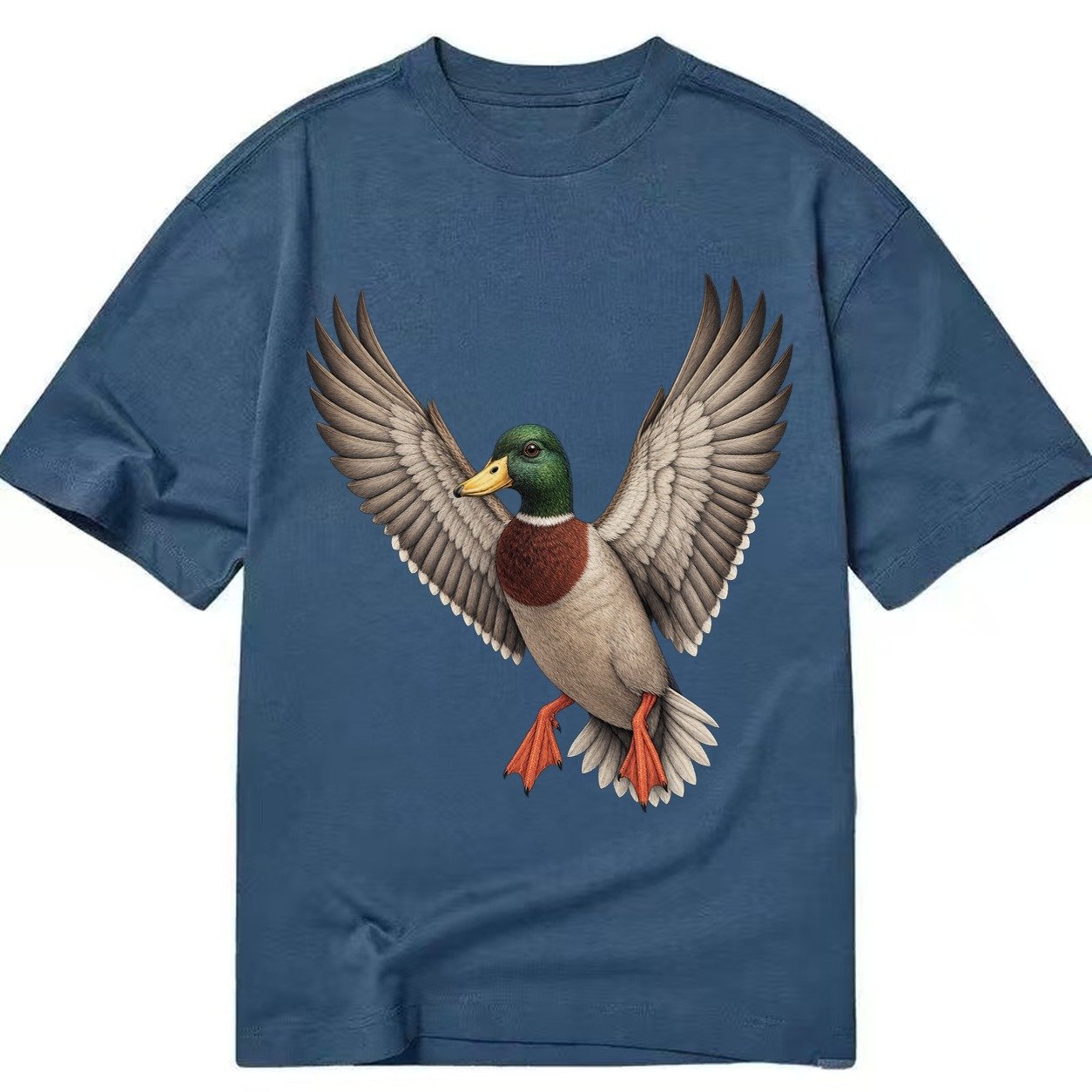 Mallard In Flight Classic T-shirt – Twilight Navy